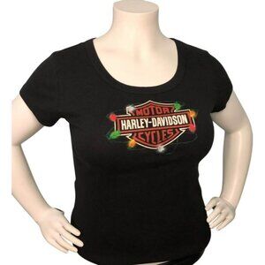 Harley-Davidson Christmas T-shirt XL Women, Like New, PEORIA, ILLINOIS